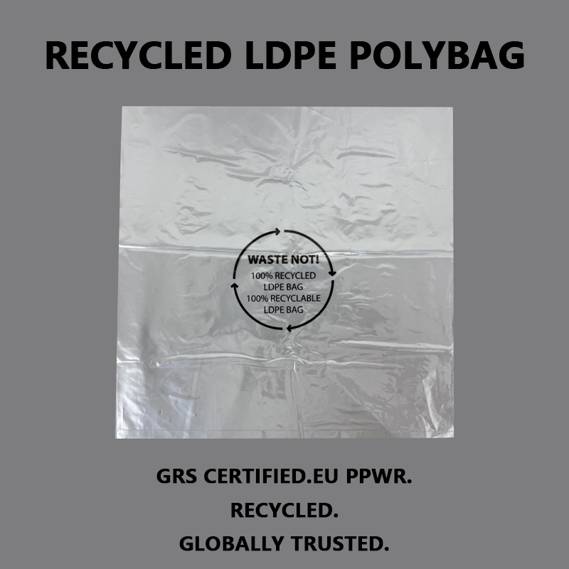 परिधान प्याकेजिङको लागि अनुकूलन मुद्रित पुनर्नवीनीकरण LDPE Polybag